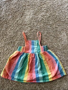 Hanna Andersson Baby Sleeveless Poplin Dress, multi-colored striped pattern